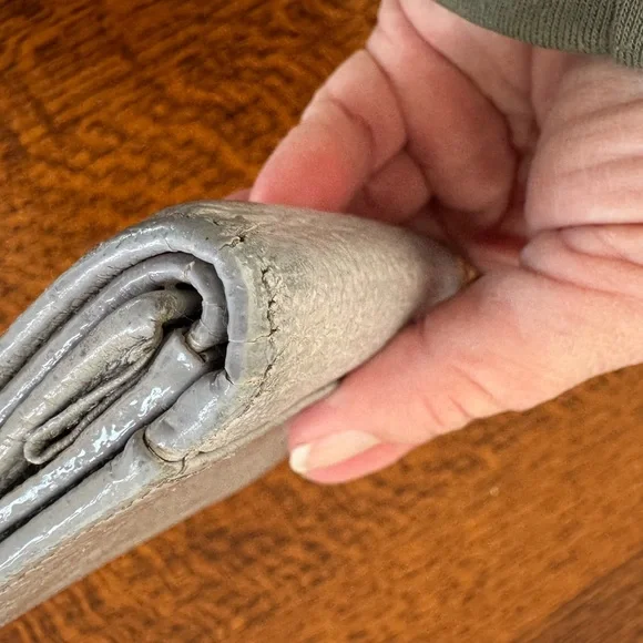 Prada Vitello Dino Leather Mini Wallet - Metallic Silver with COA - Picture 5 of 16